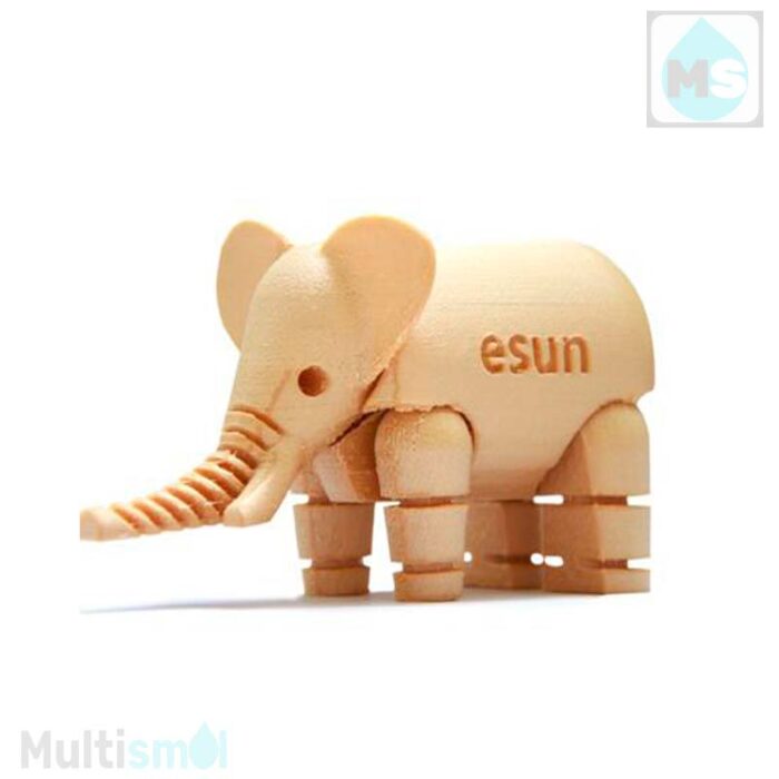 Модель слона из 3D-пластика под дерево ESUN Wood на основе PLA